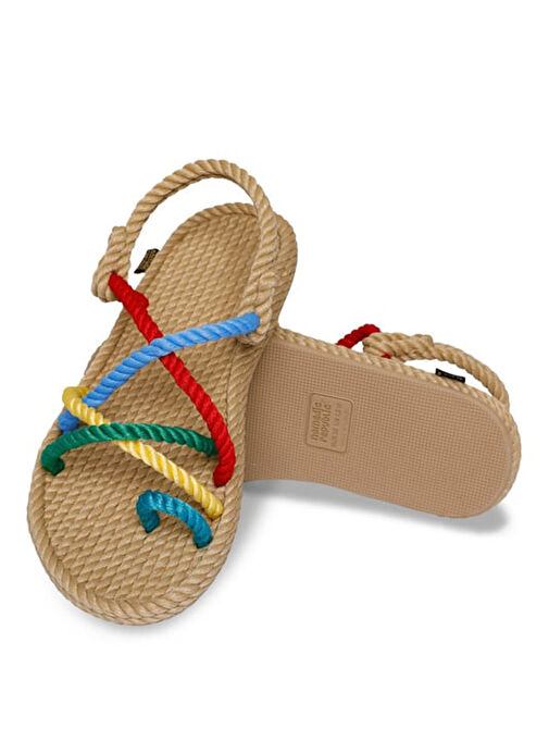 Nomadic Republic Çok Renkli Kadın Sandalet IBZ.1277.K.T - Görsel 5