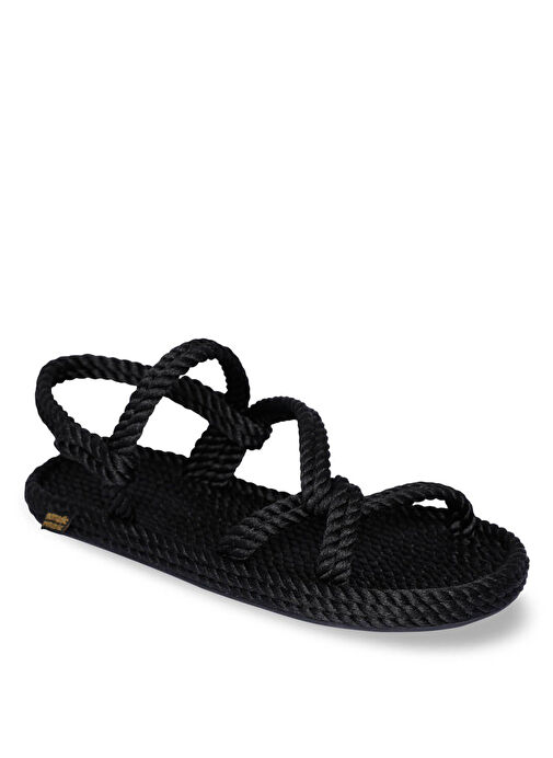 Nomadic Republic Siyah Kadın Sandalet MYK.0020.K.T - Görsel 2