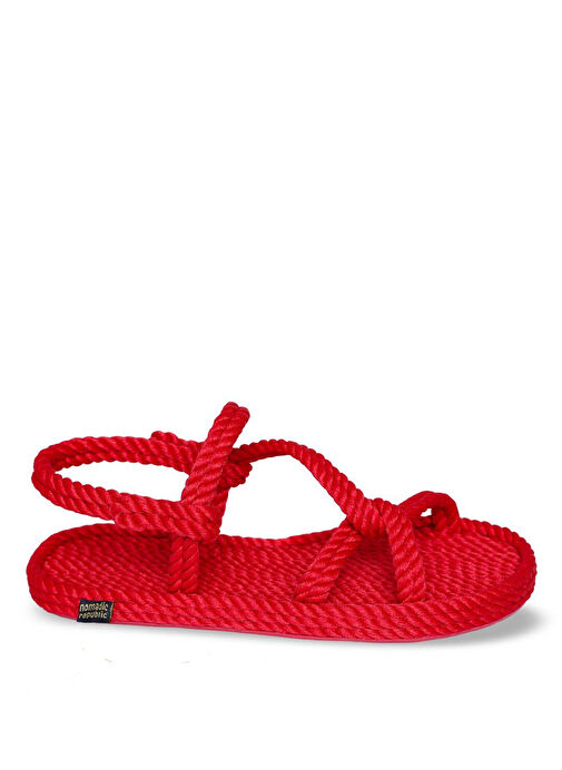 Nomadic Republic Kırmızı Kadın Sandalet MYK.0015.K.T - Görsel 3