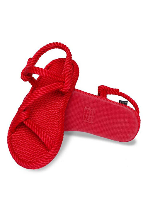 Nomadic Republic Kırmızı Kadın Sandalet MYK.0015.K.T - Görsel 5