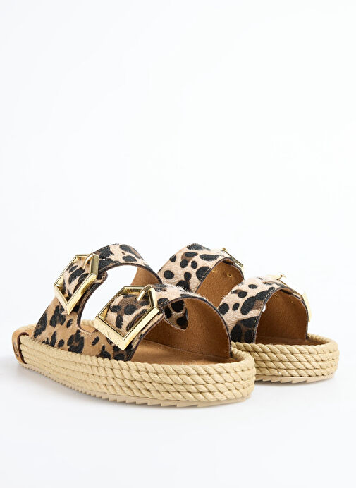 Bohonomad Kahverengi Kadın Terlik SYD12-LEO - Görsel 3