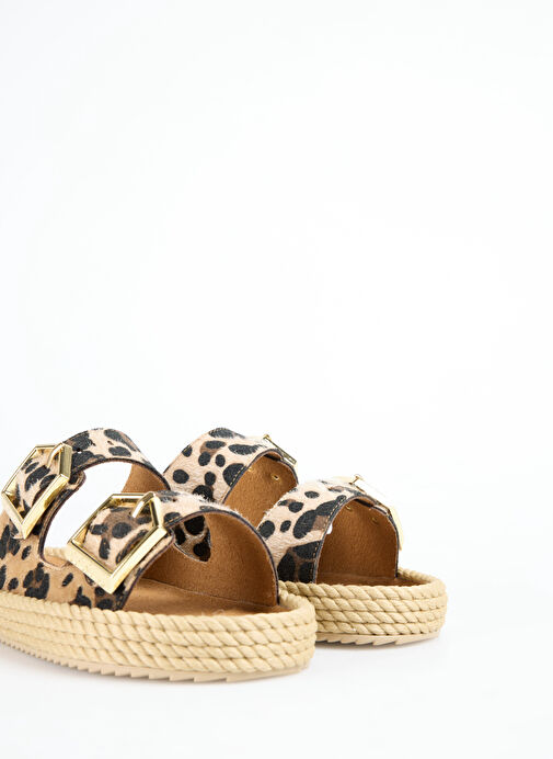 Bohonomad Kahverengi Kadın Terlik SYD12-LEO - Görsel 6