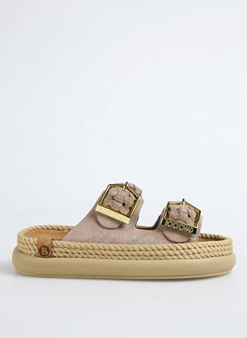 Bohonomad Kahverengi Kadın Süet + Deri Terlik SYDOR12-00025 - Görsel 2