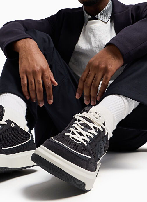 Armani Exchange Lacivert Erkek Sneaker XUX242 - Görsel 9