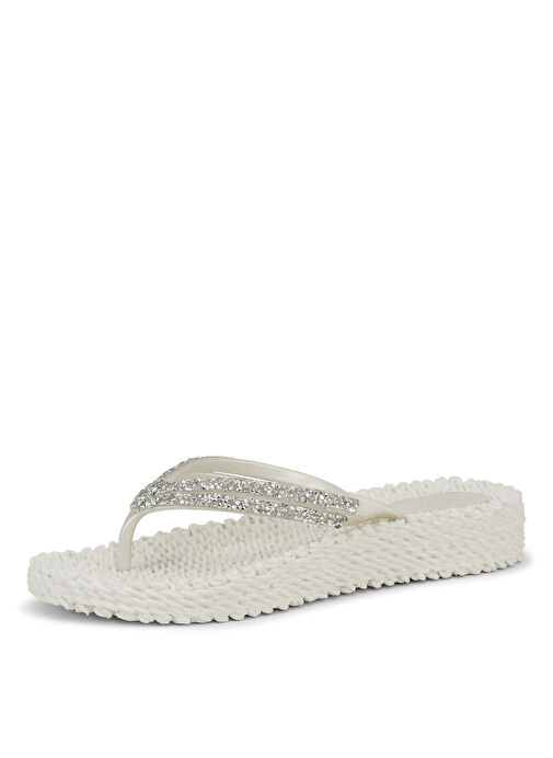 Ilse Jacobsen Beyaz Kadın Plaj Terliği CHEERFUL15 - Görsel 3