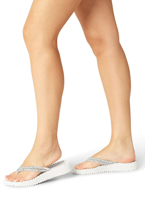 Ilse Jacobsen Beyaz Kadın Plaj Terliği CHEERFUL15 - Görsel 7