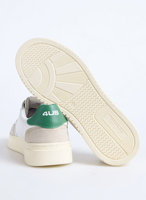 4US Beyaz Erkek Sneaker ARON 100 - Görsel 5