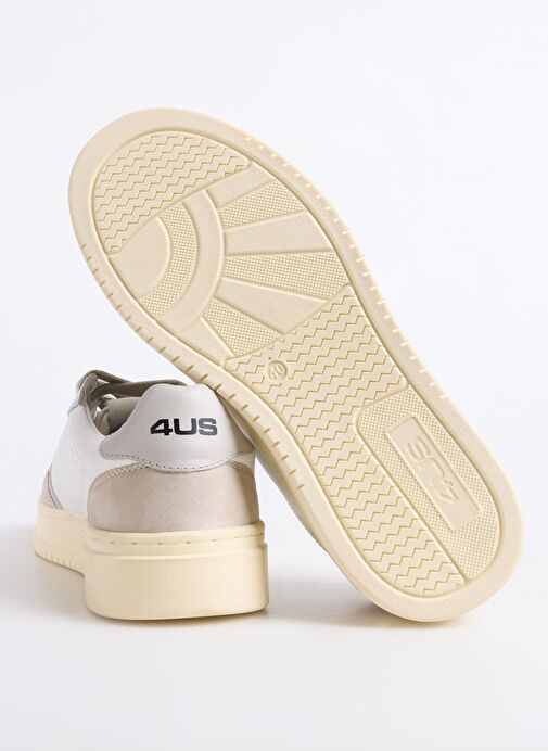 4US Beyaz Erkek Deri Sneaker MARK 100 - Görsel 5