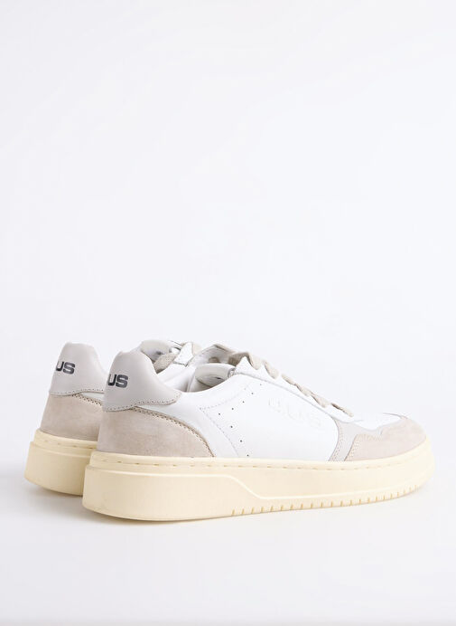 4US Beyaz Erkek Deri Sneaker MARK 100 - Görsel 4