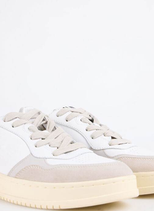 4US Beyaz Erkek Deri Sneaker MARK 100 - Görsel 6