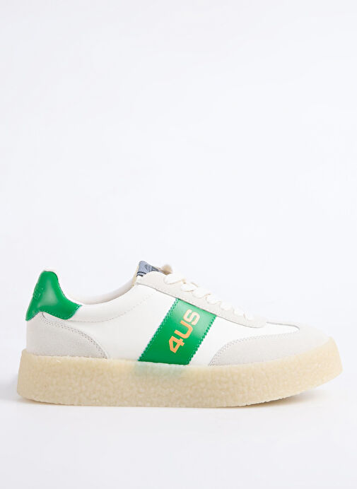 4US Beyaz Erkek Deri Sneaker MARK 100 - Görsel 2
