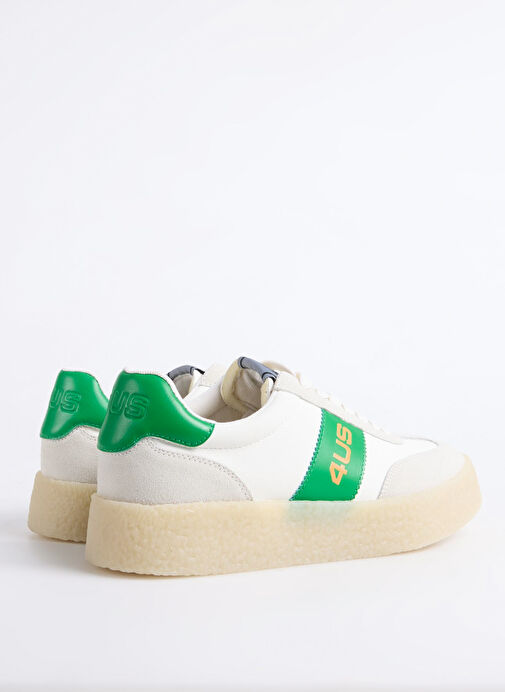 4US Beyaz Erkek Deri Sneaker MARK 100 - Görsel 4