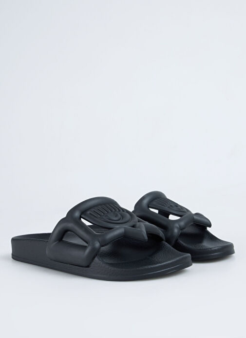 Chiara Ferragni Siyah Kadın Terlik CF3555_001 - Görsel 3