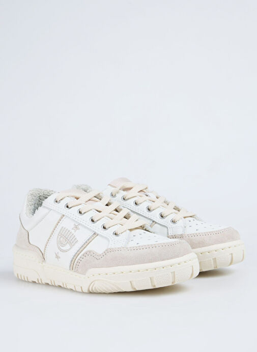 Chiara Ferragni Beyaz Kadın Deri Sneaker CF3501_126 - Görsel 3