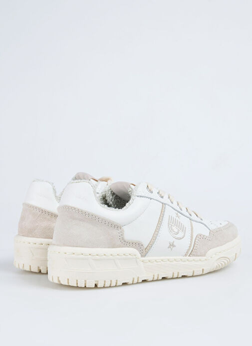 Chiara Ferragni Beyaz Kadın Deri Sneaker CF3501_126 - Görsel 4
