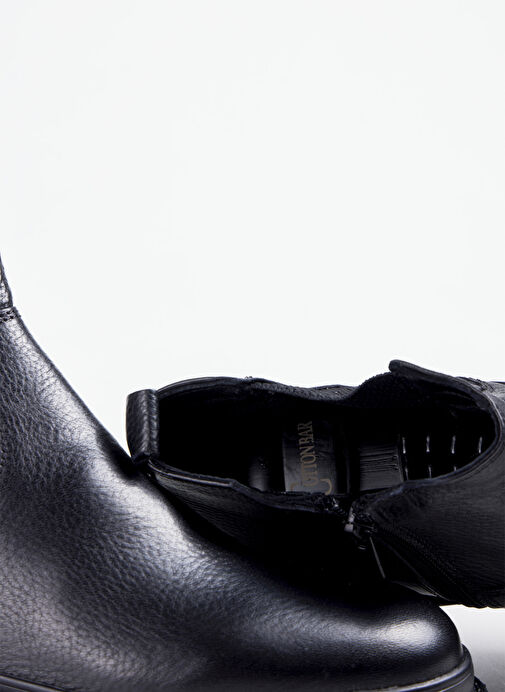 Cotton Bar Siyah Erkek Deri Bot NIKO-DENY - Görsel 7