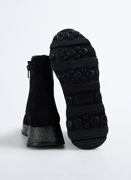 Cotton Bar Siyah Kadın Deri Bot D-ANABEN - Görsel 5