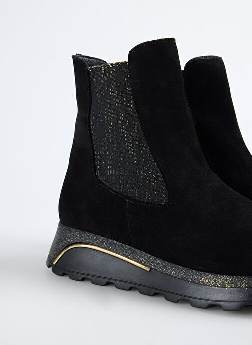 Cotton Bar Siyah Kadın Deri Bot D-ANABEN - Görsel 6