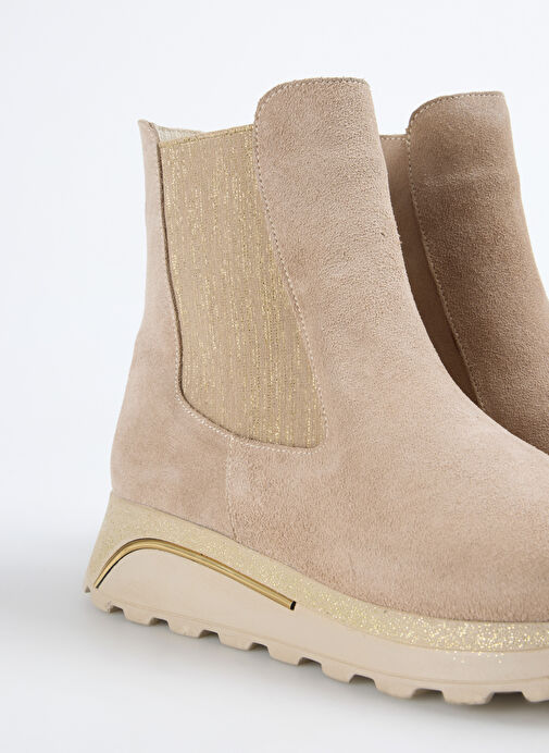 Cotton Bar Bej Kadın Deri Bot D-ANABEN - Görsel 6