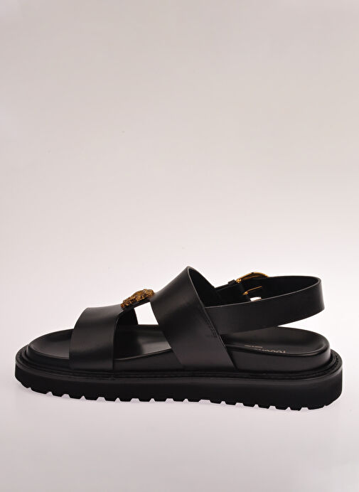 Roberto Cavalli Siyah Erkek Deri Sandalet 27735 - Görsel 5