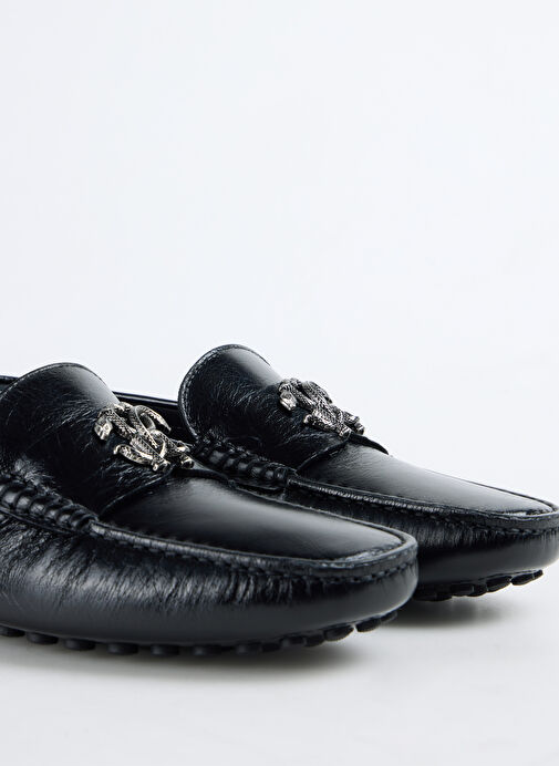 Roberto Cavalli Siyah Erkek Deri Günlük Ayakkabı 27746 - Görsel 6