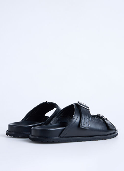 Roberto Cavalli Siyah Erkek Deri Terlik 27733 - Görsel 4