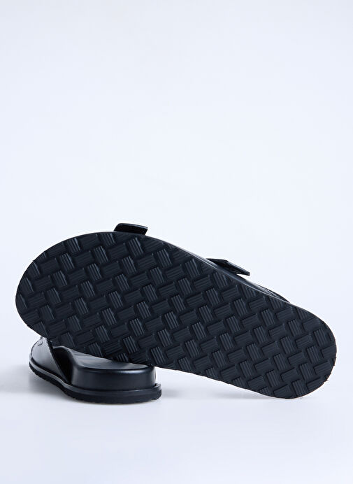 Roberto Cavalli Siyah Erkek Deri Terlik 27733 - Görsel 5