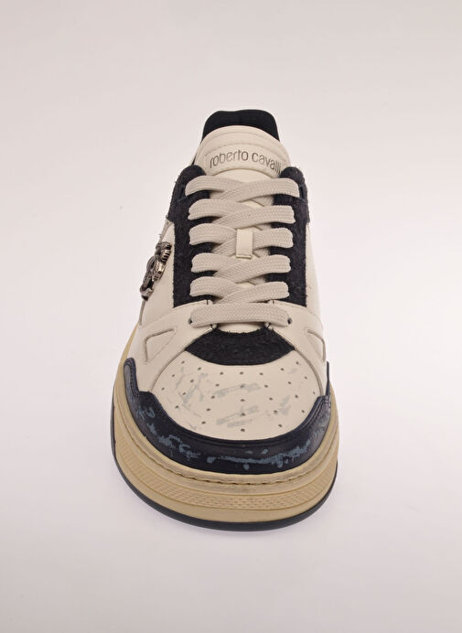 Roberto Cavalli Beyaz Erkek Deri Sneaker 27769 - Görsel 4