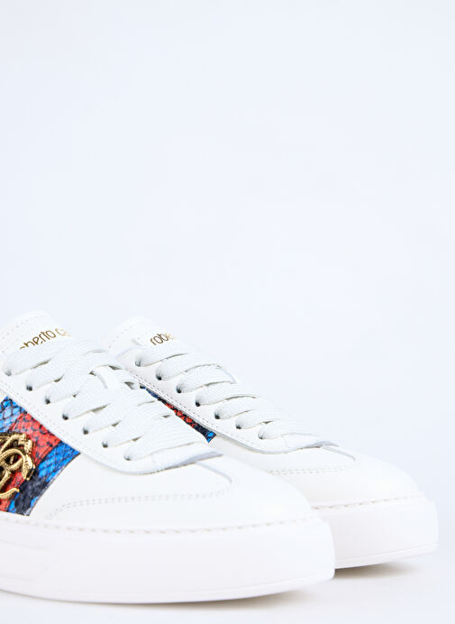 Roberto Cavalli Beyaz Kadın Deri Sneaker 27608 - Görsel 6
