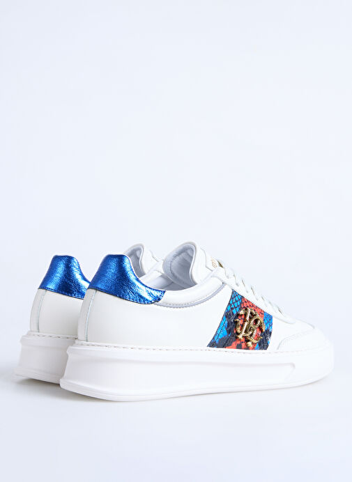 Roberto Cavalli Beyaz Kadın Deri Sneaker 27608 - Görsel 4