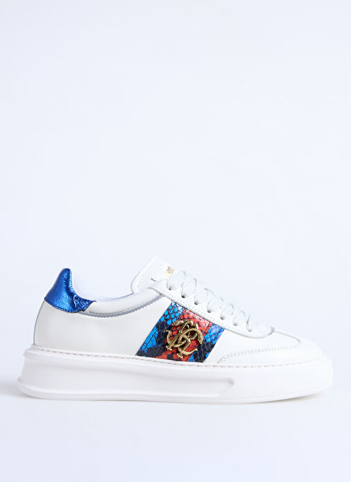 Roberto Cavalli Beyaz Kadın Deri Sneaker 27608 - Görsel 2