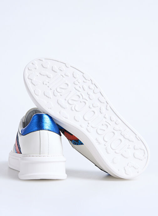 Roberto Cavalli Beyaz Kadın Deri Sneaker 27608 - Görsel 5