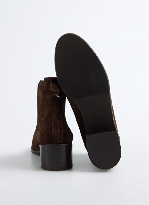 Fabrika Kahverengi Kadın Deri Bot D-DONATA - Görsel 5