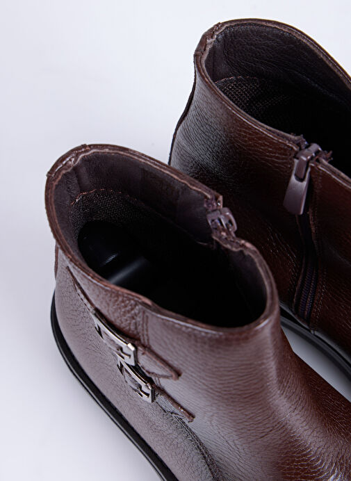 Fabrika Kahverengi Erkek Deri Bot HUGO-EGART - Görsel 5