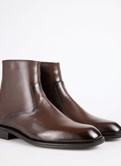 Fabrika Kahverengi Erkek Deri Bot KOST-GORSTAN - Görsel 4