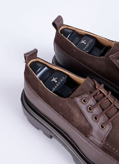 Fabrika Kahverengi Erkek Deri Günlük Ayakkabı WOLF-CONTRA - Görsel 5