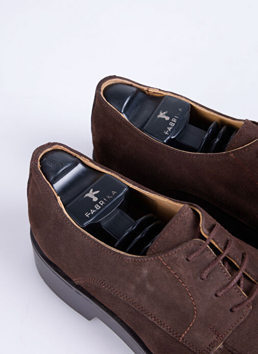 Fabrika Kahverengi Erkek Deri Klasik Ayakkabı HENEL-ALPHA-SUET - Görsel 5