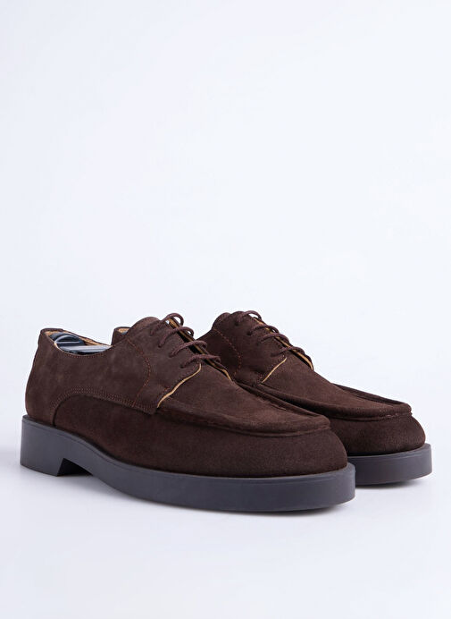 Fabrika Kahverengi Erkek Deri Klasik Ayakkabı HENEL-ALPHA-SUET - Görsel 3