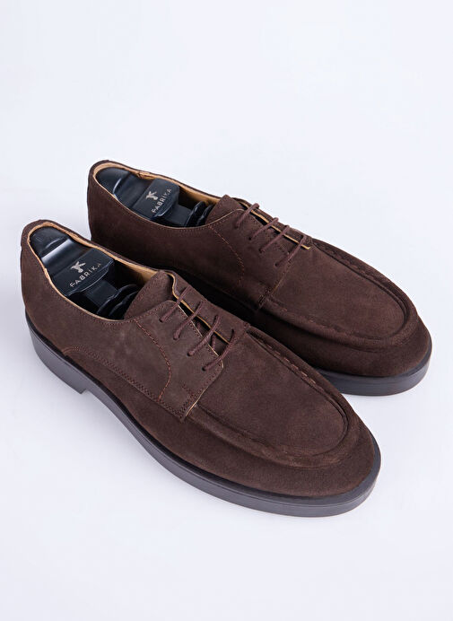 Fabrika Kahverengi Erkek Deri Klasik Ayakkabı HENEL-ALPHA-SUET - Görsel 4