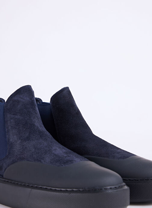 Fabrika Lacivert Erkek Deri Bot SEKA-ARES - Görsel 6