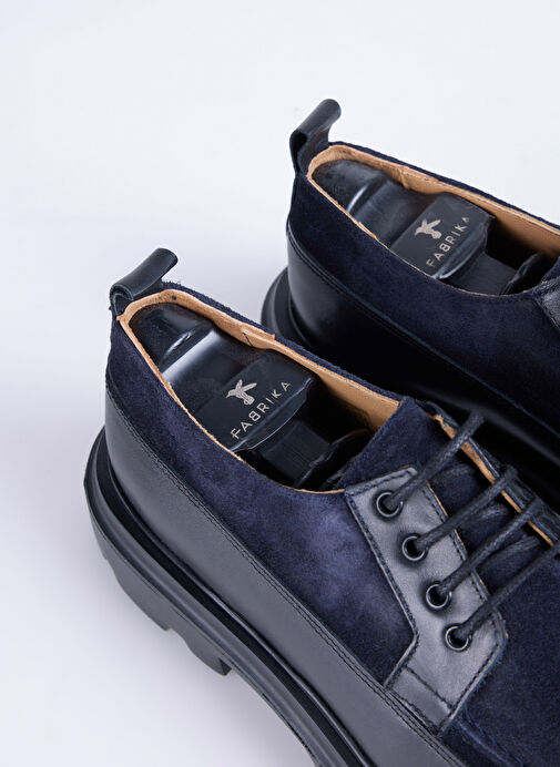 Fabrika Lacivert Erkek Deri Günlük Ayakkabı WOLF-CONTRA - Görsel 5