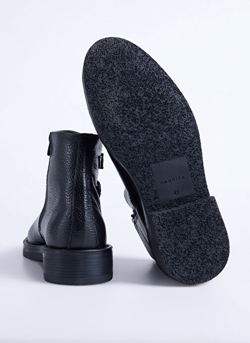 Fabrika Siyah Erkek Deri Bot HUGO-EGART - Görsel 7