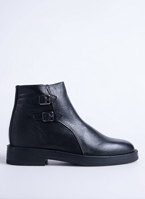 Fabrika Siyah Erkek Deri Bot HUGO-EGART - Görsel 2