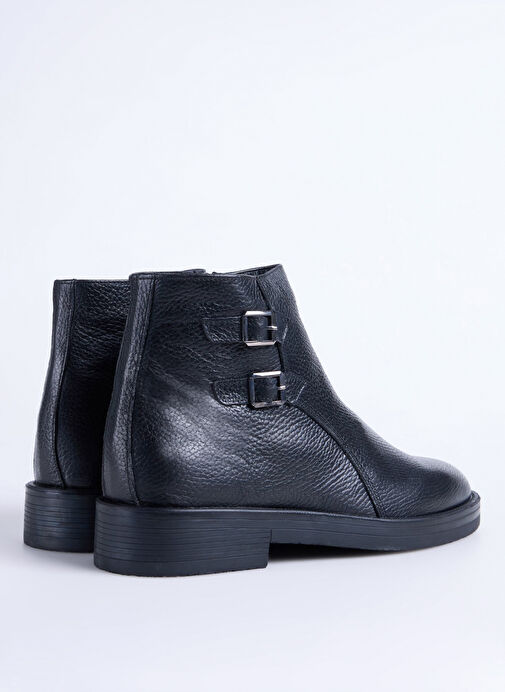 Fabrika Siyah Erkek Deri Bot HUGO-EGART - Görsel 6