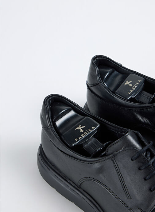 Fabrika Siyah Erkek Deri Günlük Ayakkabı BALUN - Görsel 5