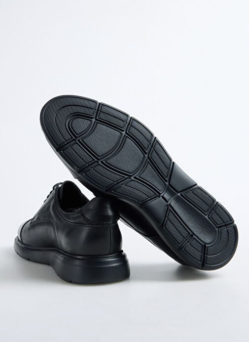 Fabrika Siyah Erkek Deri Günlük Ayakkabı BALUN - Görsel 7