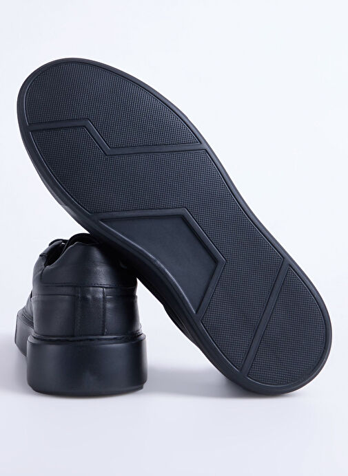 Fabrika Siyah Erkek Deri Sneaker SEKA-LECTRA - Görsel 5