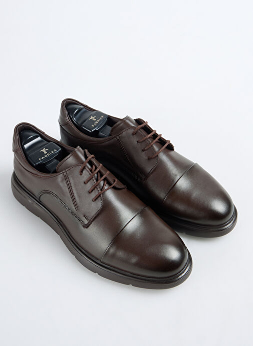 Fabrika Kahverengi Erkek Deri Günlük Ayakkabı BALUN - Görsel 4