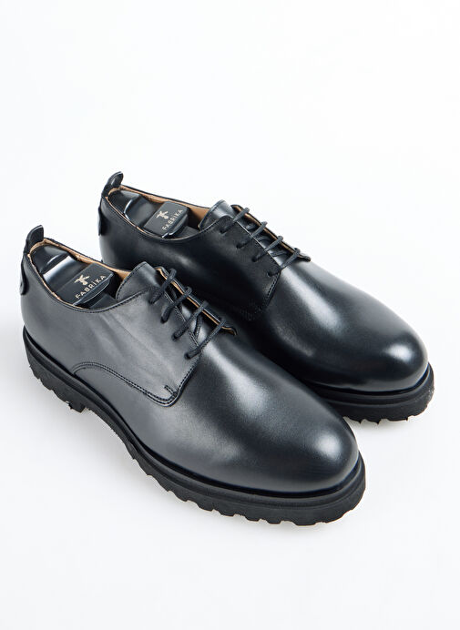 Fabrika Siyah Erkek Deri Klasik Ayakkabı YODER-JURO - Görsel 4