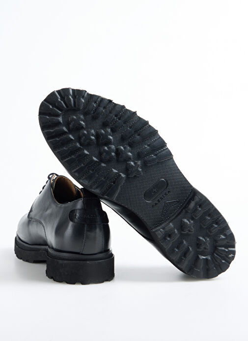 Fabrika Siyah Erkek Deri Klasik Ayakkabı YODER-JURO - Görsel 7